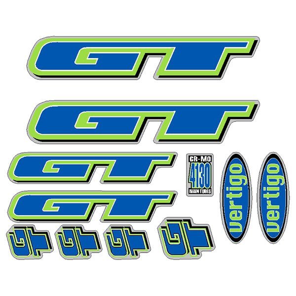 GT - 1997 Vertigo - for chrome frame decal set - Old school bmx - Bmx Products AU