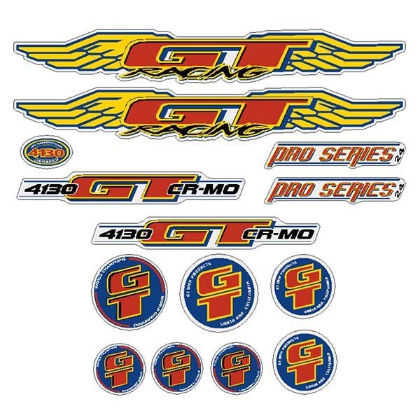 GT - 1998 Pro Series 24 - Clear decal set - Old school bmx - Bmx Products AU