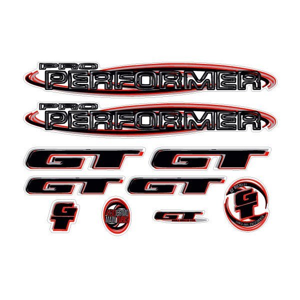 GT - 1999 Pro Performer decal set - for green frame - Old school bmx - Bmx Products AU