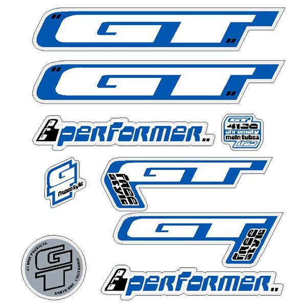 GT - 2000 PRO Performer - decal set - Chrome or Black frames - Old school bmx - Bmx Products AU