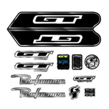 GT - 2001 Performer - black on chrome decal set - Old school bmx - Bmx Products AU