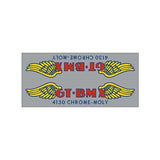 GT - 4130 chrome - SMALL frame decal - Old school bmx - Bmx Products AU