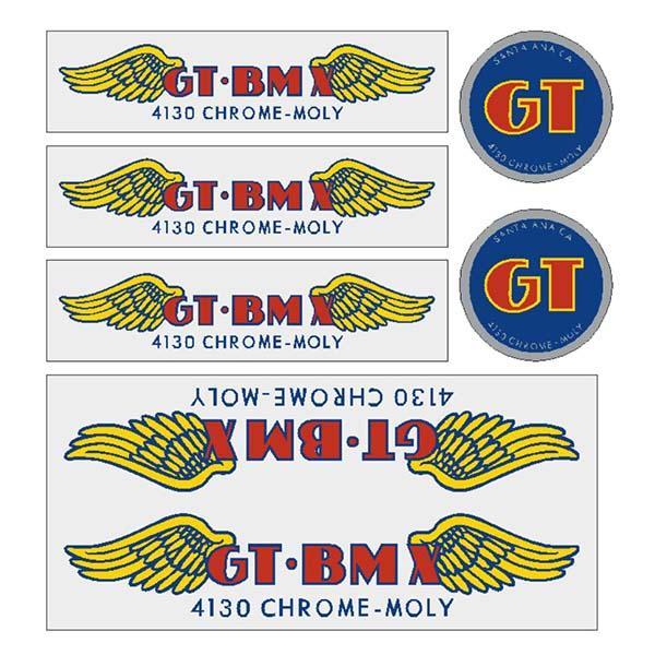 Gt - 4130 Clear Large Dt Decal Set Old School Bmx Decal-Set