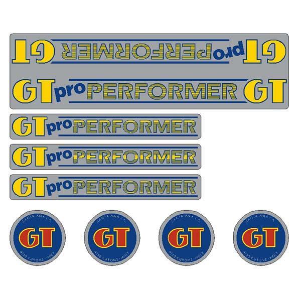 Gt - 84-85 Pro Performer Chrome -Decal Set Old School Bmx Decal-Set