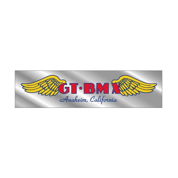 GT - Anaheim chrome - bar decal - Old school bmx - Bmx Products AU