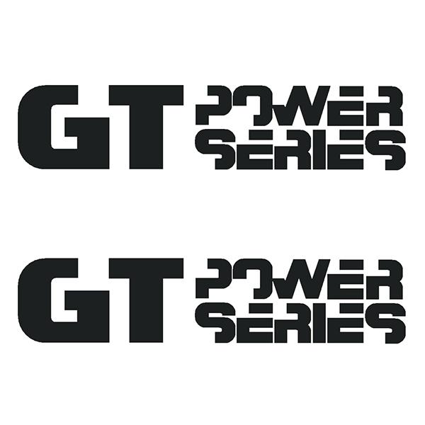 GT bmx - POWER SERIES crank die cut BLACK decals - Old school bmx - Bmx Products AU