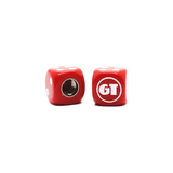 GT - Dice Tire Valve Caps (Pair) - Red - old school bmx - Bmx Products AU