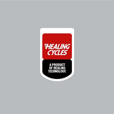 Healing - lndustries Headtube decal on white - Old school bmx - Bmx Products AU