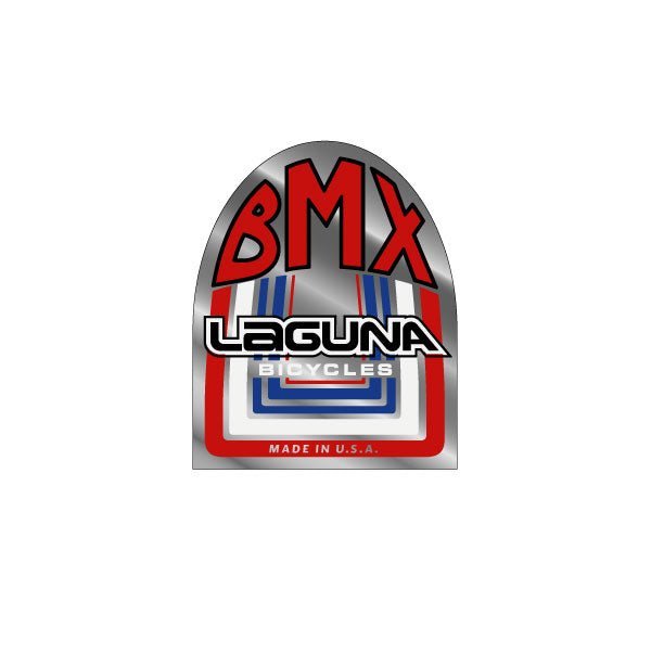 Laguna - 100 Chrome Head tube decal - old school bmx - Bmx Products AU