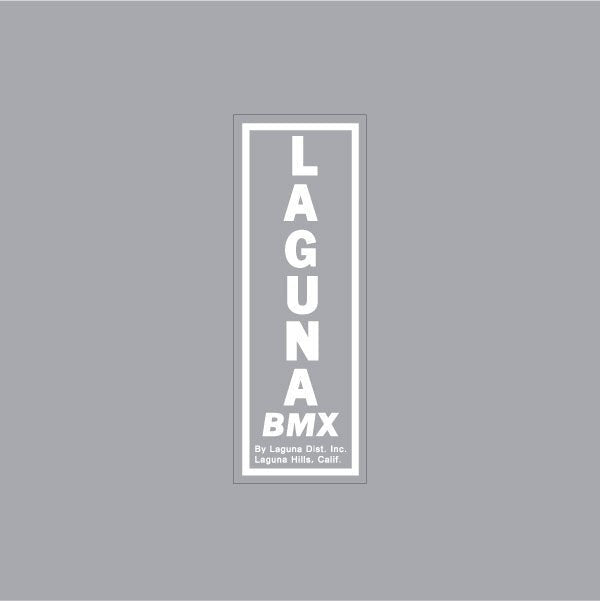 Laguna - BMX Hills Seat tube White decal - old school bmx - Bmx Products AU