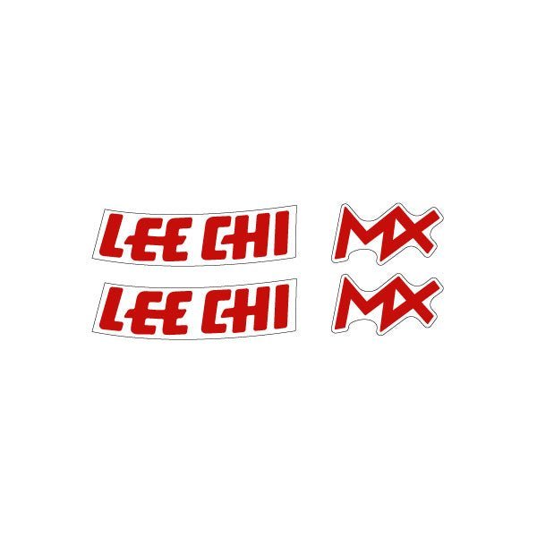 Lee Chi - MX Caliper decals in Red - old school bmx - Bmx Products AU