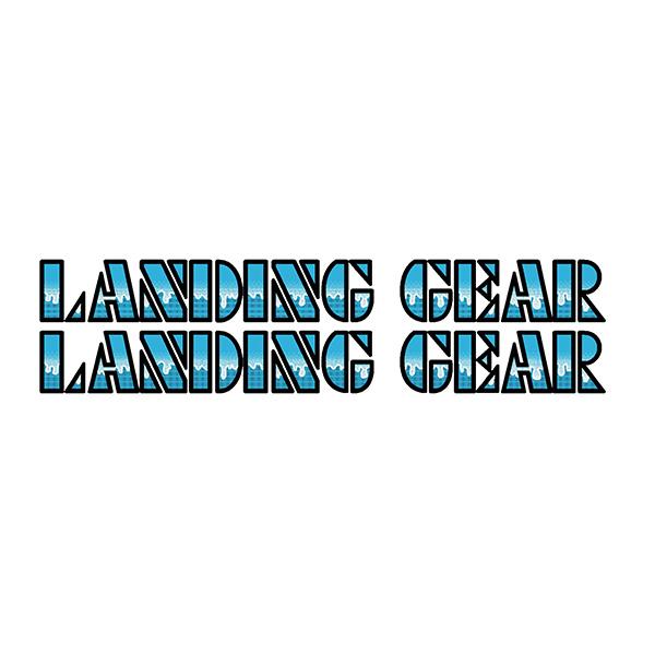 Se Racing Landing Gear Drippy Font Decals - Blue Old School Bmx Decal