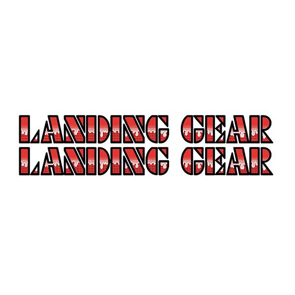 Se Racing Landing Gear Drippy Font Decals - Red Old School Bmx Decal