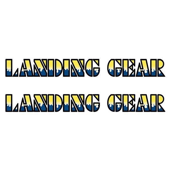 Se Racing Landing Gear Drippy Font Decals - Yellow/blue/black Old School Bmx Decal