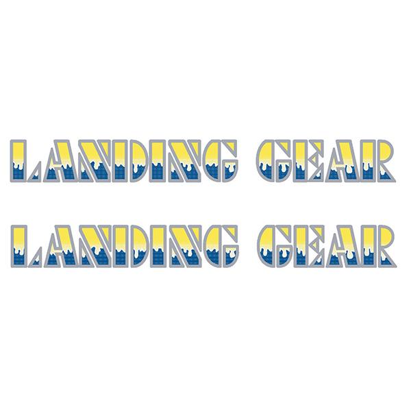 Se Racing Landing Gear Drippy Font Decals - Yellow/blue/silver Old School Bmx Decal