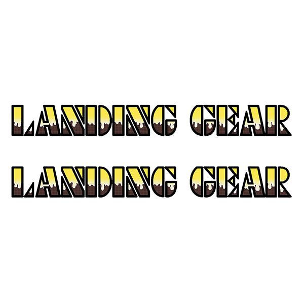 Se Racing Landing Gear Drippy Font Decals - Yellow/brown/black Old School Bmx Decal