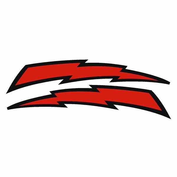 Lightning Bolt - Red Black - Seat decal set - Old school bmx - Bmx Products AU