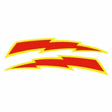 Lightning Bolt - Red Yellow - Seat decal set - Old school bmx - Bmx Products AU