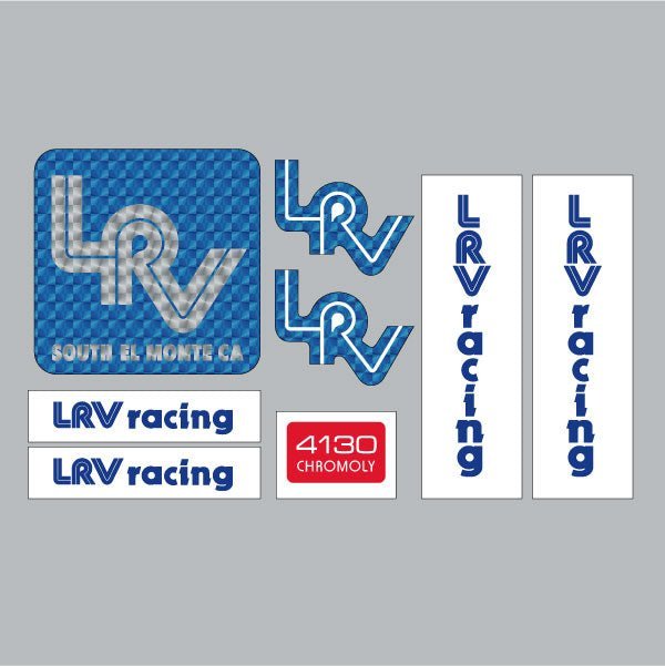 LRV - BLUE decal set - old school bmx - Bmx Products AU