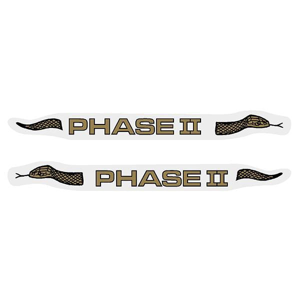 Madison - Chain Stay Decals Phase Ii Black Over Gold Old School Bmx Decal
