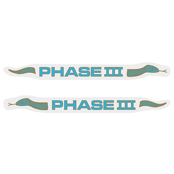 Madison - Chain Stay Decals Phase Iii Gold Over Light Blue Old School Bmx Decal