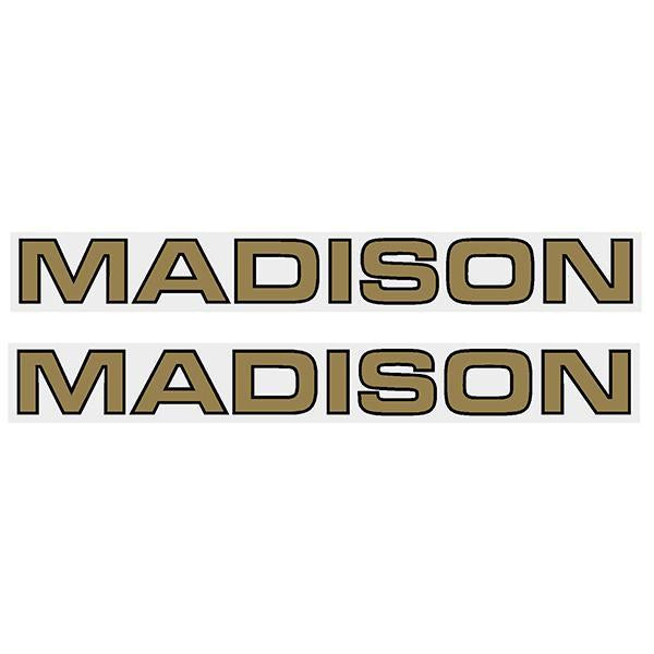 Madison - Down Tube Decal Gen3 Gold With Black Outline Old School Bmx
