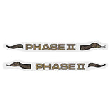 Madison - Chain stay decals - PHASE II - BLACK over GOLD - old school bmx - Bmx Products AU