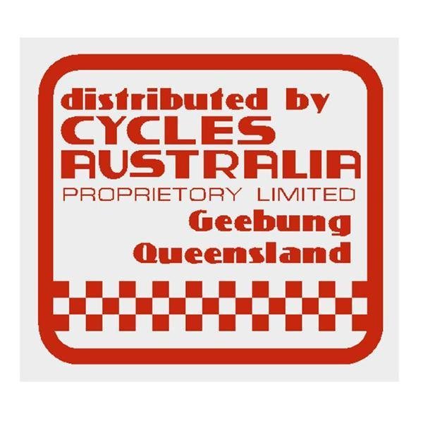Madison - Distributed by CYCLES AUSTRALIA decal - RED - old school bmx - Bmx Products AU