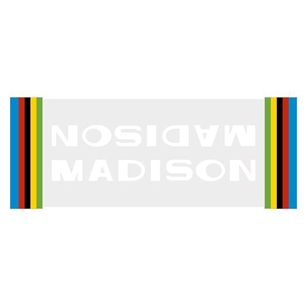 Madison - Down tube decal - Gen2 WHITE lettering - old school bmx - Bmx Products AU