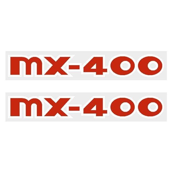 Madison - Fork decals - MX - 400 RED with WHITE outline - old school bmx - Bmx Products AU