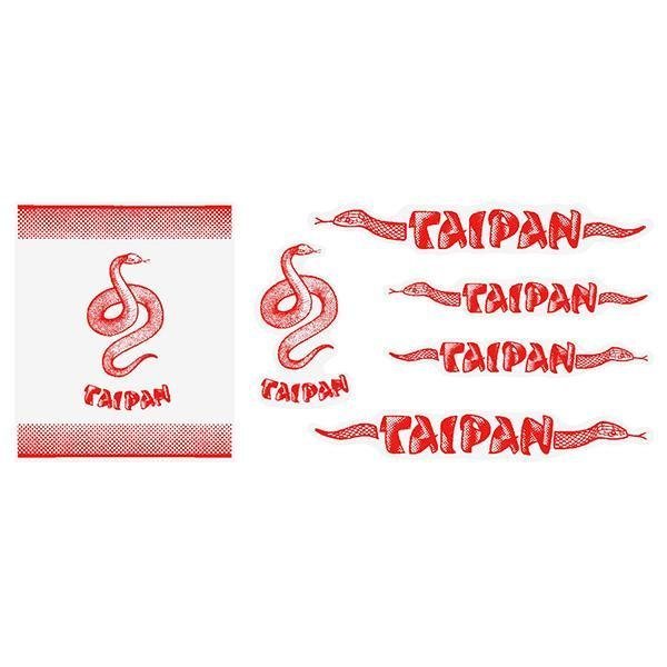 Madison - TAIPAN - RED decal set - old school bmx - Bmx Products AU