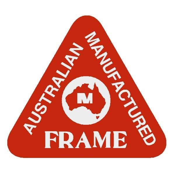 Madison - Top tube decal - Australian manufactured frame - RED - old school bmx - Bmx Products AU