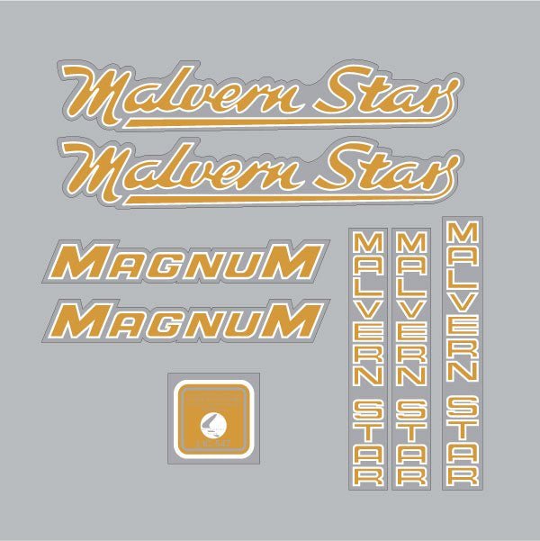 Malvern Star - Magnum Cruiser for colored frame decal set - old school bmx - Bmx Products AU
