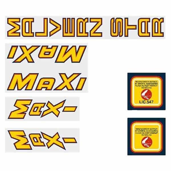Malvern Star - Maxi Gen 1 decal set - old school bmx - Bmx Products AU