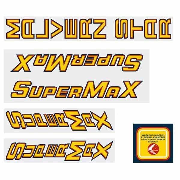 Malvern Star - Supermax Gen 1 decal set - old school bmx - Bmx Products AU