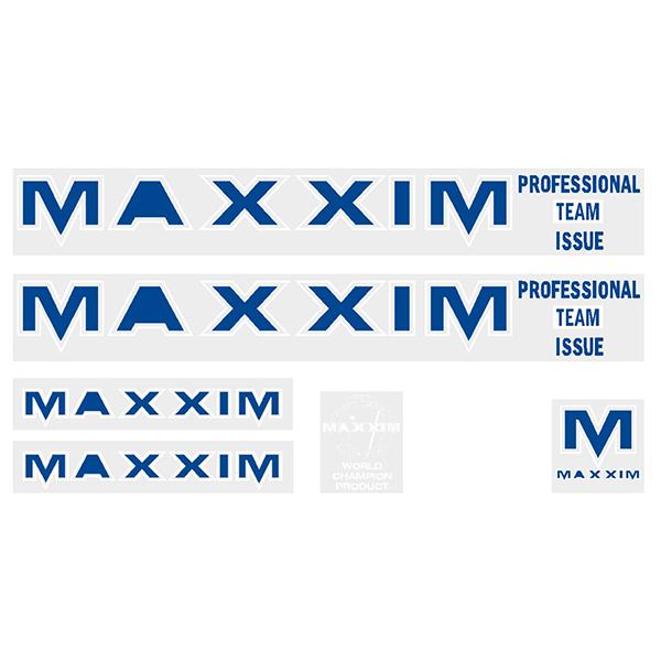 Maxxim - Pti Dark Blue And White Outline Large Decal Set Old School Bmx Decal-Set