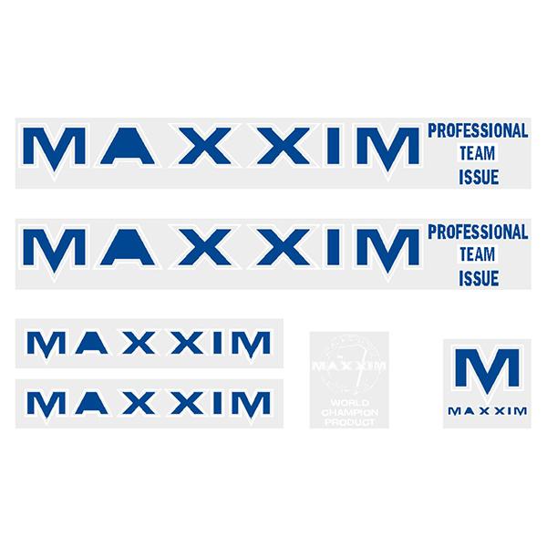 Maxxim - Pti Dark Blue And White Outline Small Decal Set Old School Bmx Decal-Set