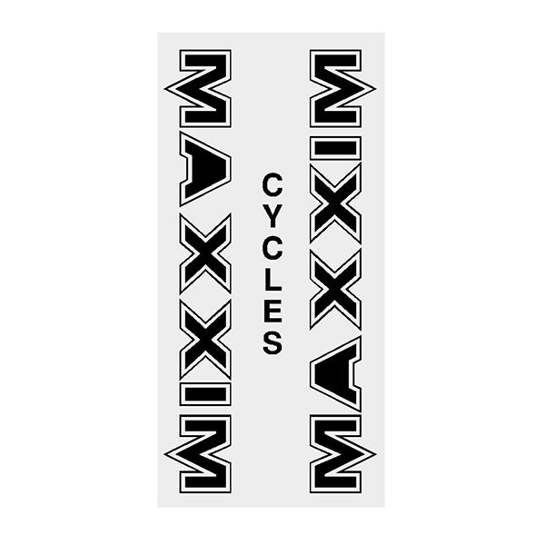 Maxxim - Black Early Seat Tube- Old School Bmx Decal