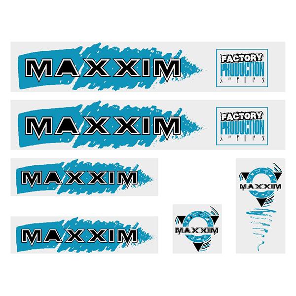 Maxxim - FACTORY - BLACK WRITING Large decal set - Old school bmx - Bmx Products AU