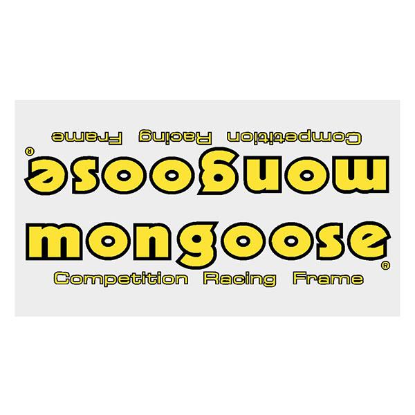 1983-85 Mongoose Yellow Downtube Decal - Old School Bmx Decal