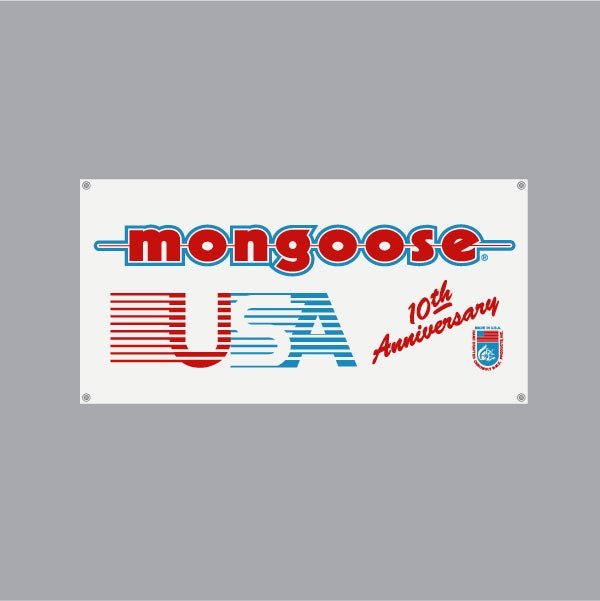 Mongoose - "10th" Anniversary Banner - old school bmx - Bmx Products AU