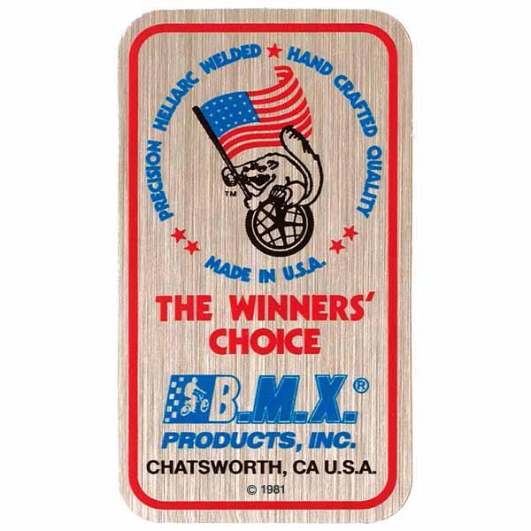 Mongoose - 1981 Flag waving brushed seat tube decal - Old school bmx - Bmx Products AU