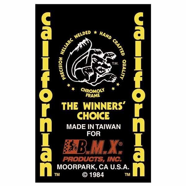 Mongoose - 1984 Californian with red & Taiwan seat tube decal - Old school bmx - Bmx Products AU