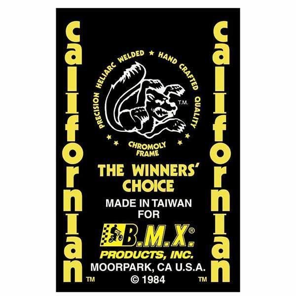 Mongoose - 1984 Californian "Yellow Taiwan" Decal set - Old school bmx - Bmx Products AU