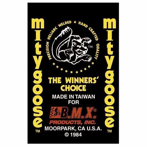Mongoose - 1984 Mitygoose "Red Taiwan" Decal set - Old school bmx - Bmx Products AU