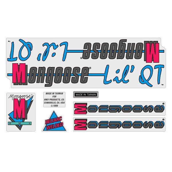 Mongoose - 1988 Lil' QT decal set - old school bmx - Bmx Products AU