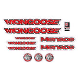 Mongoose - 1996 Menace for chrome frame Decal set - old school bmx - Bmx Products AU