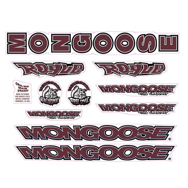 Mongoose - 1998 Rogue - Decal set - old school bmx - Bmx Products AU