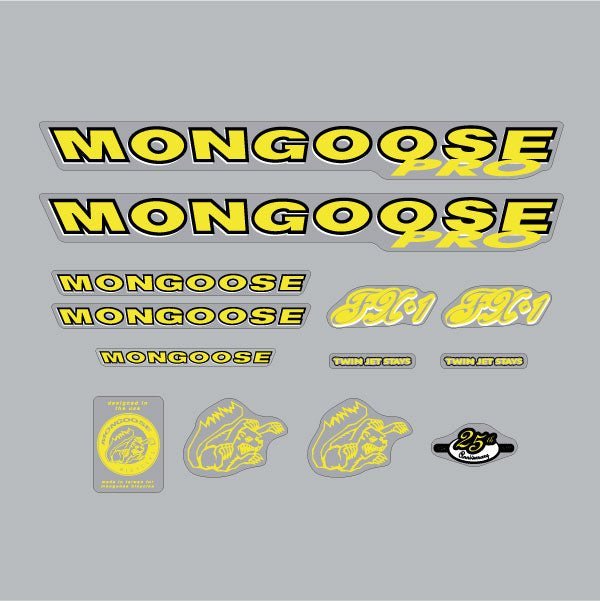 Mongoose - 1999 FX1 - Decal set - old school bmx - Bmx Products AU