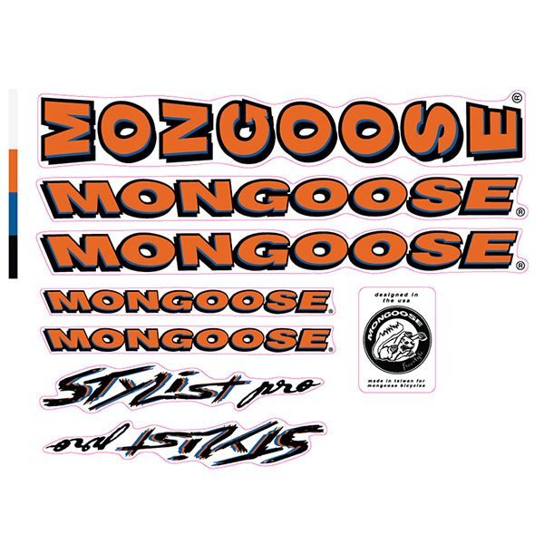 Mongoose - 1999 Stylist Pro - Decal set - old school bmx - Bmx Products AU